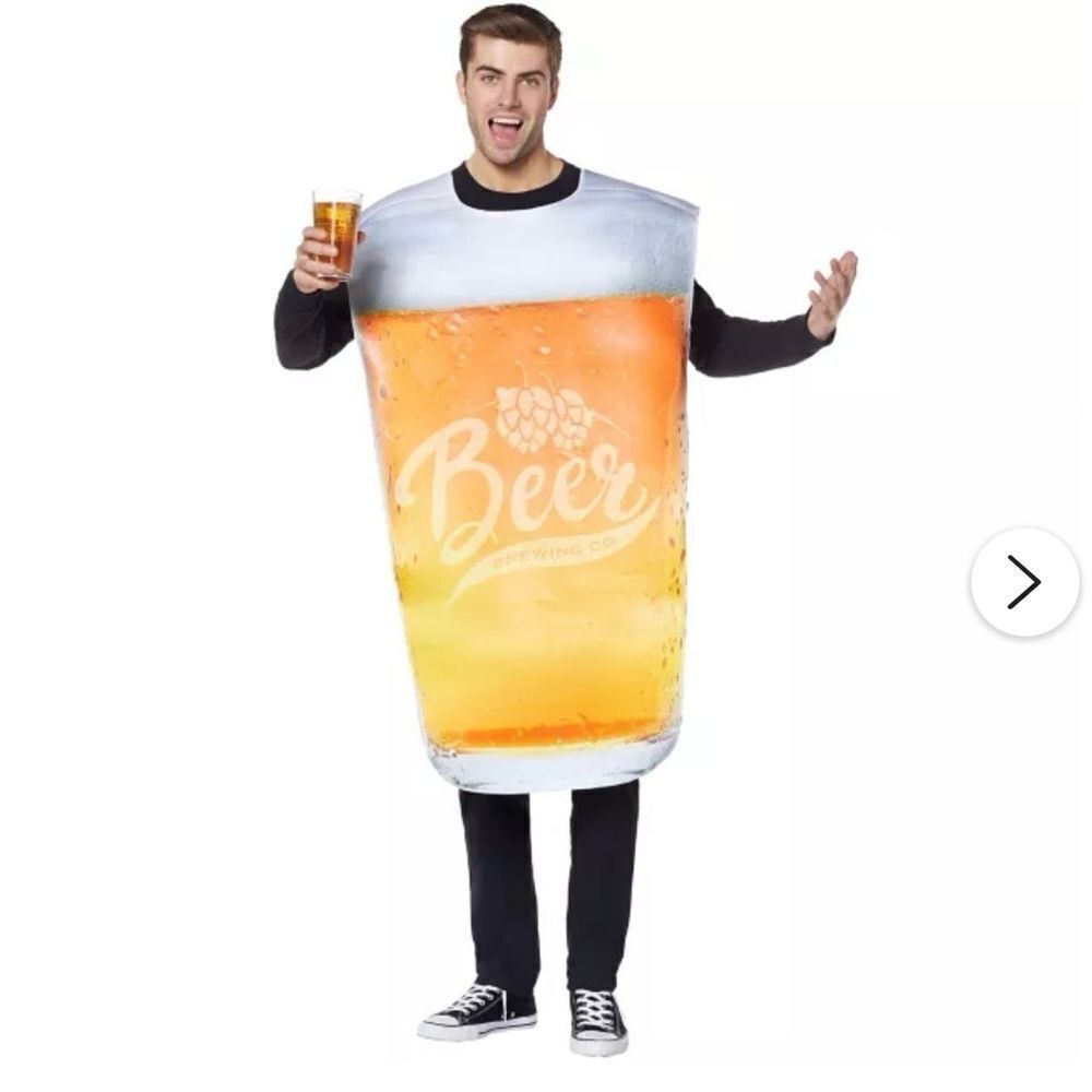 SPIRIT HALLOWEEN Oktoberfest Adult Pint Glass Beer Costume One Size Fits All